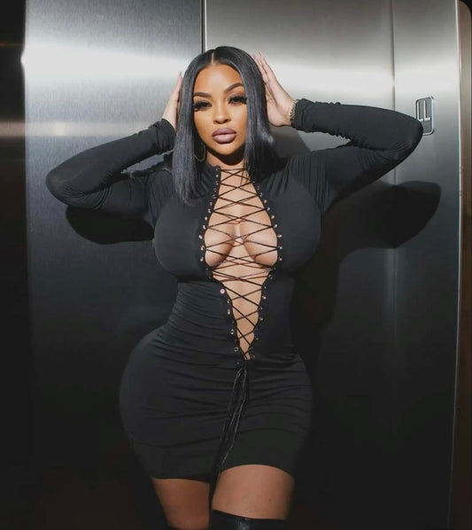 Lace Me Up Dress